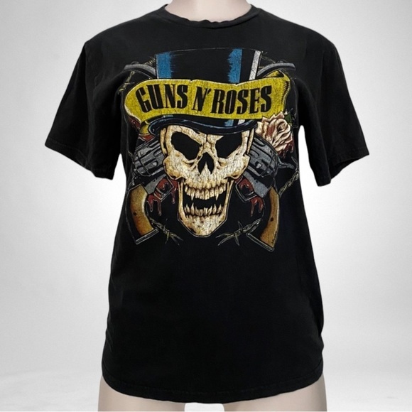 Bravado Guns & Roses Skull/Slash/Top Hat Apetite for Destruction Band Tee SZ S - Picture 1 of 5